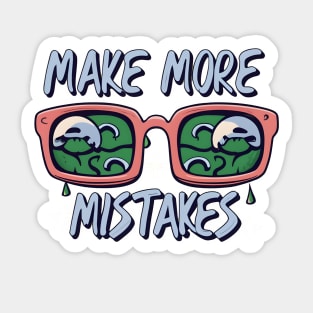 Make More Mistakes: Vibrant Summer Vibes with Sunglasses Sticker